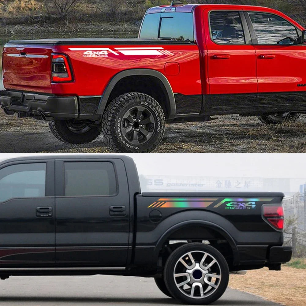 4x4 Off-Road Vinyl Decal for Cars & Pickup Trucks | 47.2" x 3.9" Body Graphic Sticker - 200000182:200013901#Carbon Fiber-200000182:200211869#Colorful Laser-200000182:1052#Matt Silver-200000182:350686#Matt Black-200000182:350852#Glossy Red-  DRIVEN - 4