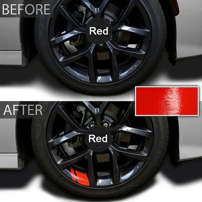 Reflective Wheel Hub Decal Set (6 Pcs) – Rim Cover Sticker | Dodge, Chrysler & Jeep | Red, Yellow, Black - 200000182:10#6pcs-Red-200000182:366#6pcs-Yellow-  DRIVEN - 4
