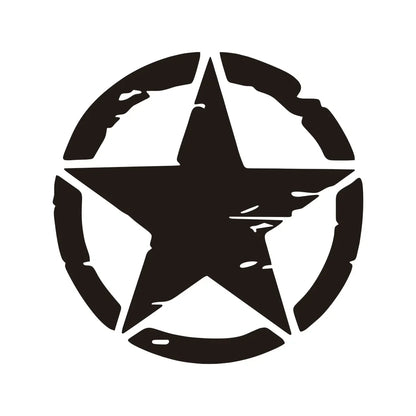 Army Star Vinyl Decal Sticker – Jeep Wrangler & All 4x4 Models | 3 Patterns, 4 Sizes, 4 Styles - 200000182:193#A;355:203282825#Laser;5:361385#20x20cm-200000182:29#B;355:203282825#Laser;5:361385#20x20cm-200000182:10#C;355:203282825#Laser;5:361385#20x20cm-200000182:193#A;355:203282824#White;5:200000990#15x15cm-200000182:29#B;355:203282824#White;5:200000990#15x15cm-  DRIVEN - 6