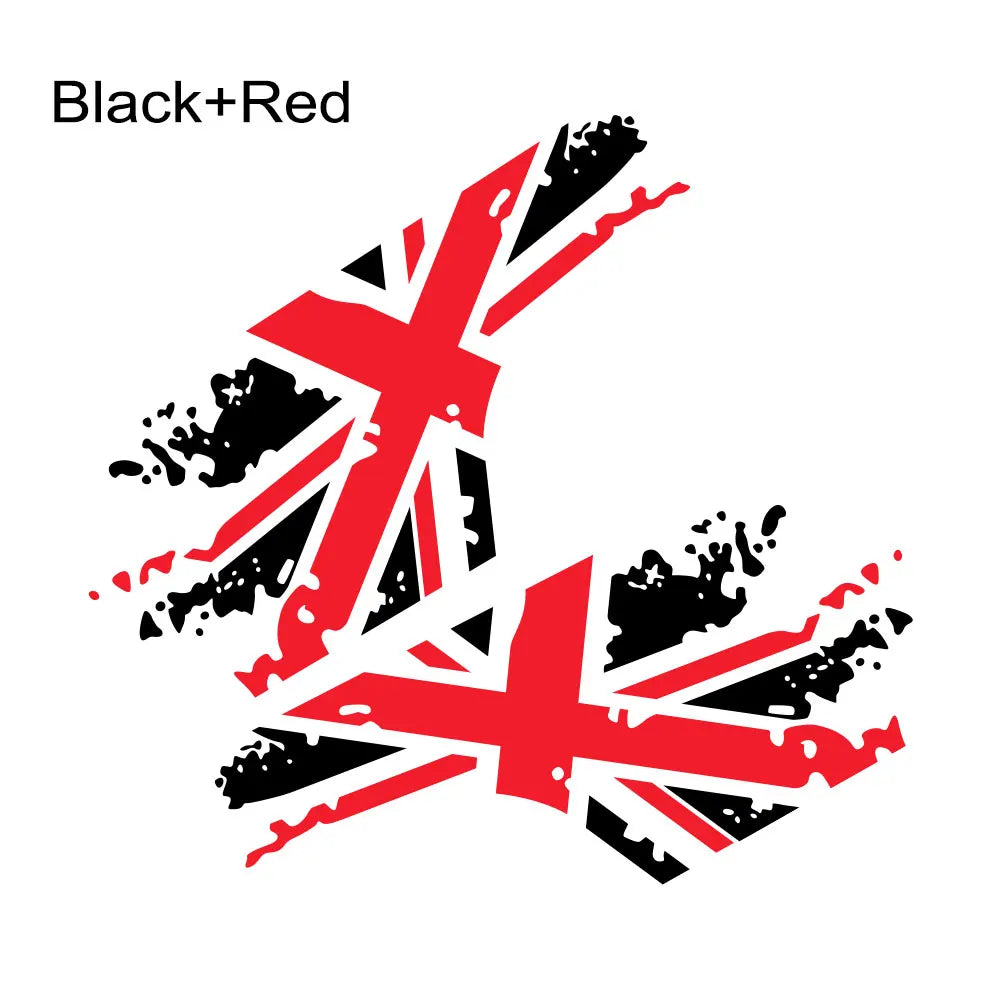 Union Jack Door Side Stripe Decal | 2-Piece British Flag Auto Body Vinyl Sticker - 200000182:366#Black Gold-200000182:175#White Gold-200000182:193#Black Red-200000182:10#White Gray-200000182:350852#Gold Silver-  DRIVEN - 7