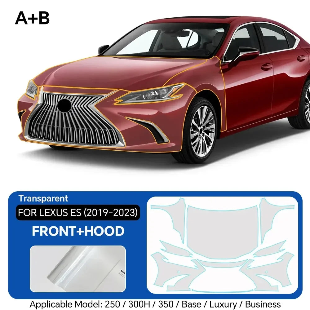 Precut PPF for Lexus ES 250 / 300h / 350 (2019–2023) | TPU Paint Protection Film Clear Bra - 200000182:173#Whole Set;5:200000990#Clear Film-200000182:10#Door;5:200000990#Clear Film-200000182:691#Front and Hood;5:200000990#Clear Film-200000182:175#Rear Trunk;5:200000990#Clear Film-200000182:350852#Roof Window;5:200000990#Clear Film-  DRIVEN - 11