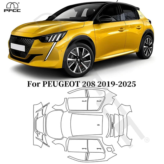 Precut PPF for Peugeot 208 (2019–2025) | TPU Paint Protection Film Clear Bra - 200000182:366#Whole Set;355:203282823#With Tools;5:200000990#Clear Bra-  DRIVEN - 1