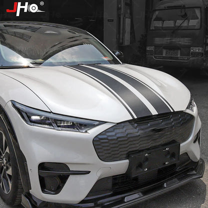 Ford Mustang Mach-E Hood & Body Stripe Decal Kit – 3D Carbon Fiber Vinyl (2021–2023) - 200000182:193#Stripe Sticker Kit-  DRIVEN - 4