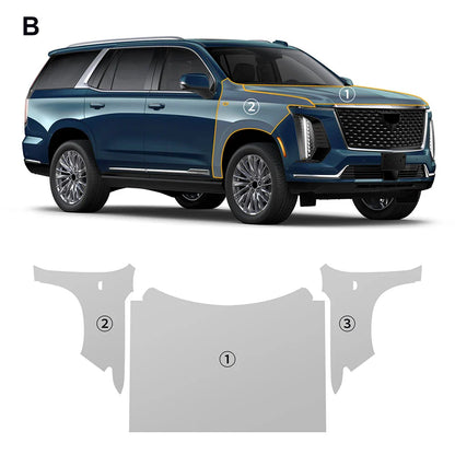 Precut PPF for Cadillac Escalade (2025+) | TPU Paint Protection Film Clear Bra - 200000182:193#Rear Trunk-200000182:175#Rear Side-200000182:366#Whole Set-200000182:29#Hood-200000182:10#Front-  DRIVEN - 9