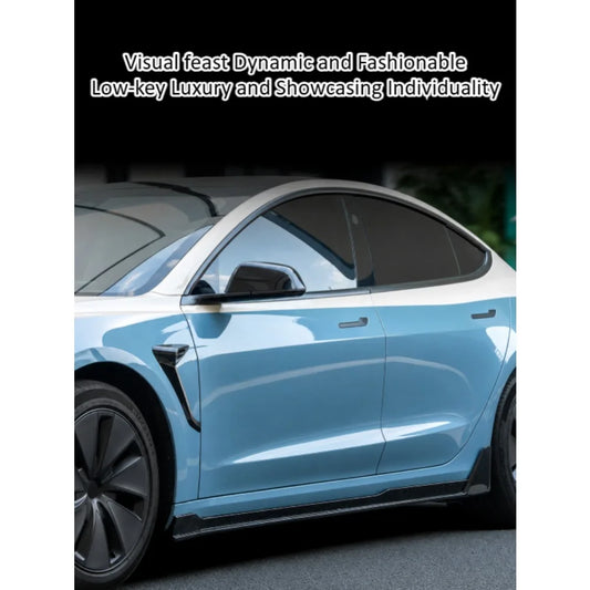 Sport Side Skirt Splitter for Tesla Model 3 Highland (2024+) | Exterior Rocker Panel Modification - 14:193#Glossy Black-  DRIVEN - 2
