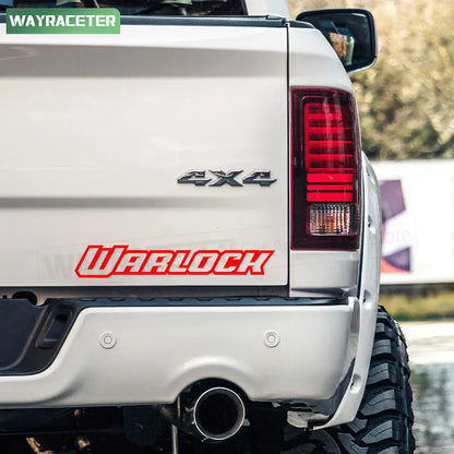 Rear Trunk & Door Side Body Graphic Decal for Dodge RAM 1500 / SRT / Warlock | Vinyl Sticker - 200000182:193#Reflective black-200000182:29#Reflective white-200000182:10#Reflective red-200000182:366#Reflective yellow-200000182:175#Reflective green-  DRIVEN - 5