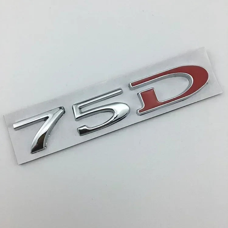 Rear Boot Trunk Tailgate Emblem Badge for Tesla Model 3 / S / X / Y | 75D 85D 90D 100D Sticker - 14:200004889#75D-14:200003699#75D-3-14:200002130#85D-14:200004890#75D-1-14:200004891#75D-2-  DRIVEN - 13
