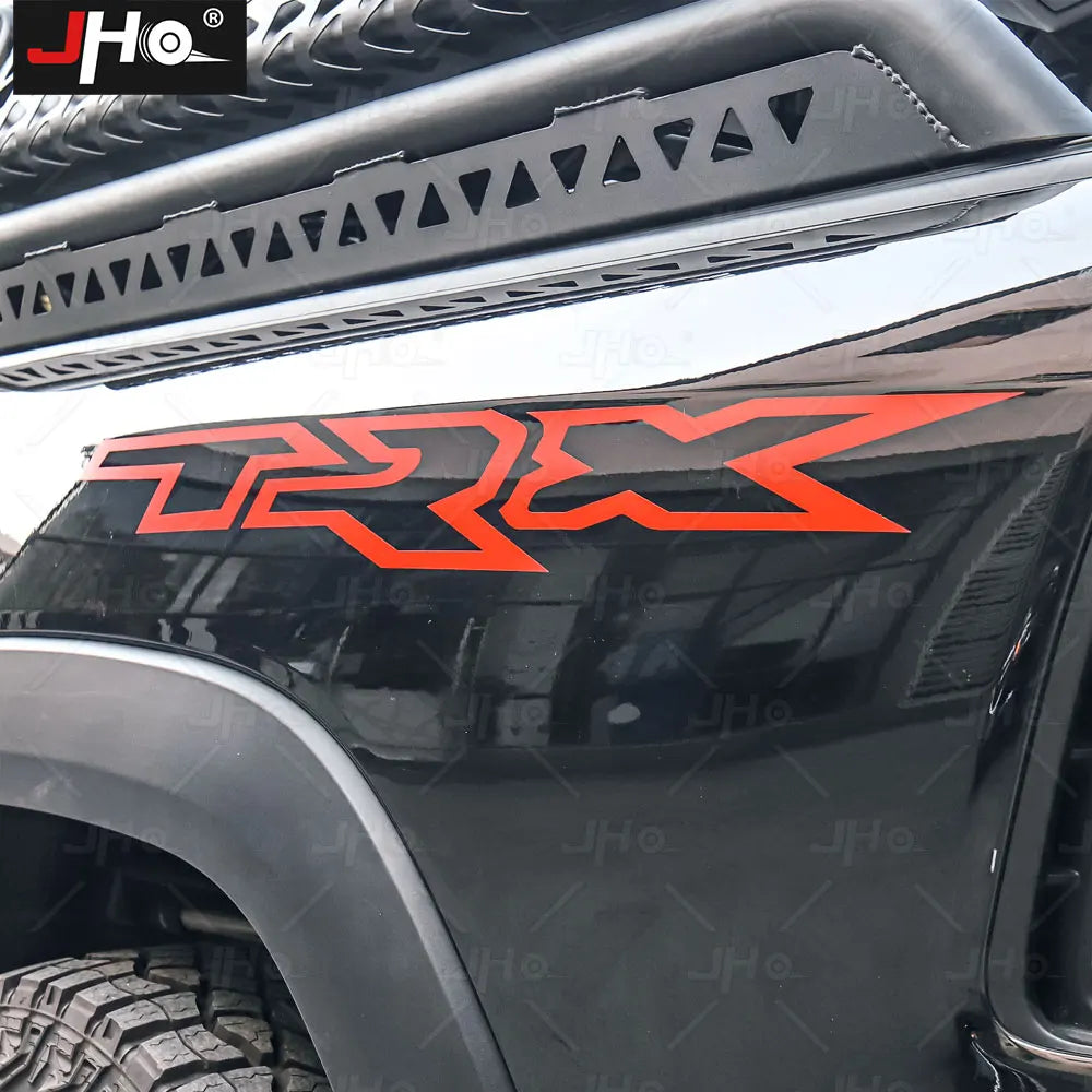 Dodge Ram 1500 TRX Hood Decal Kit – Full Body TRX Graphic Vinyl Wrap (2021–2023) - 200000182:10#Red-200000182:193#Black-  DRIVEN - 6