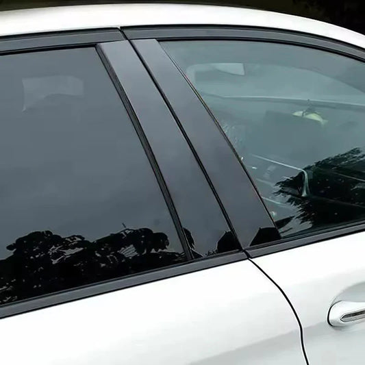 Glossy Black B & C Pillar Post Cover Sticker for Ford F-150 (2015–2021) | Window Door Trim - 200000182:193#Black-  DRIVEN - 2