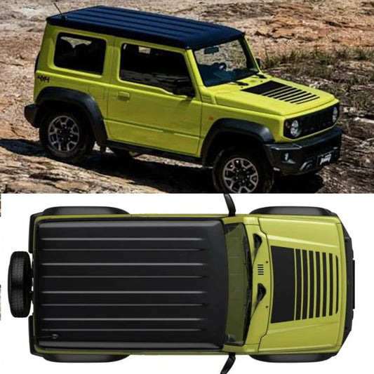 Matte Black 4x4 Off-Road Topo Map Hood Decal for Suzuki Jimny (2020–2021) | Adventure Vinyl Graphics - 200000182:350852#C-  DRIVEN - 2