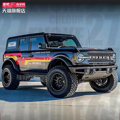 Sporty Fashionable Body Decoration Vinyl Decal Kit for Ford Bronco | Full-Body PVC Wrap - 200000182:193# Red Yello-  DRIVEN - 5