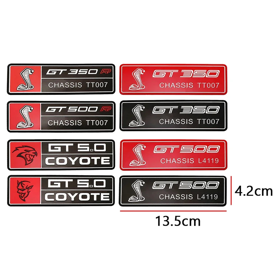 Alloy GT350 / GT500 Logo Trunk & Body Badge | Ford Shelby Mustang Emblem Sticker - 200000182:350852#E-200000182:10#D-200000182:175#G-200000182:366#F-200000182:173#H-  DRIVEN - 3
