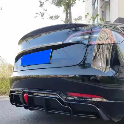 Glossy Black ABS Rear Bumper Diffuser Body Kit for Tesla Model 3 / Model Y (2016–2023) - 14:200001951#Model Y Carbon Look-14:200002130#Model Y Glossy Black-14:200003699#Model Y Matte Black-14:200004891#Model 3 Carbon Look-14:200004890#Model 3 Glossy Black-  DRIVEN - 5