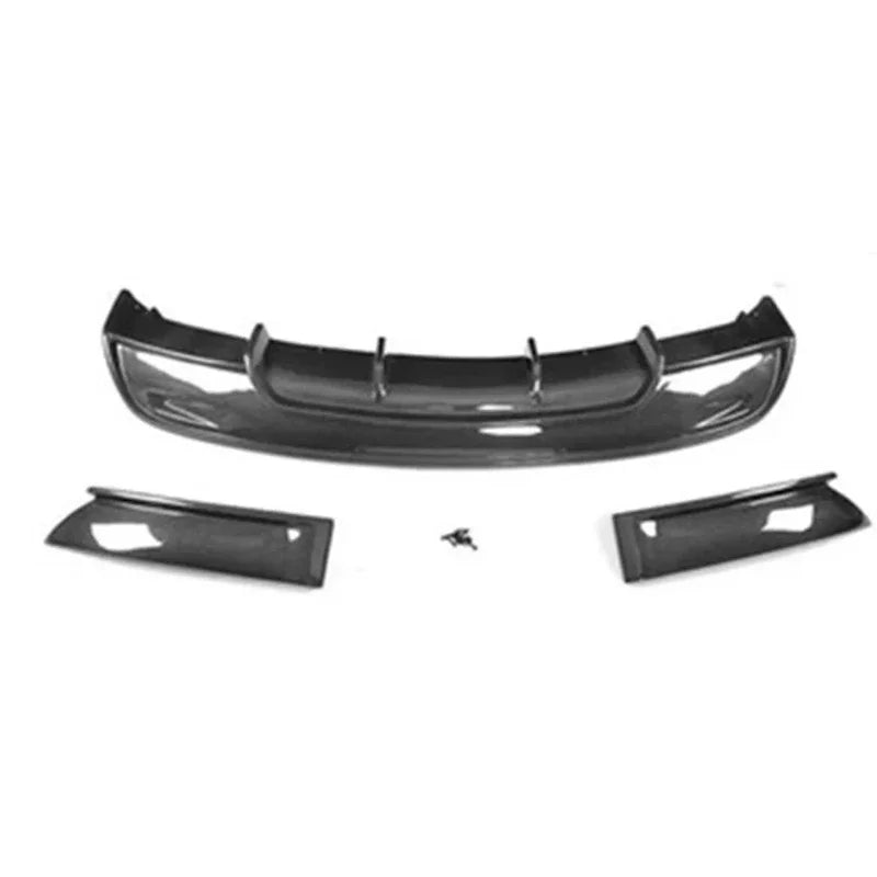 Real Carbon Fiber Rear Bumper Diffuser & Splitters for Tesla Model S (2017+) | Back Lip Body Kit - 14:200004891#Forged Carbon-14:200004889#FRP Matte Black-14:200004890#Carbon fiber-  DRIVEN - 2