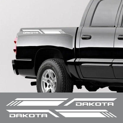 Bed Side Stripe Decal for Dodge Dakota SLT / SXT / 5.9 / R/T Sport | Vinyl Truck Sticker - 200000182:350853#Carbon Fiber-200000182:173#Matt Gold-200000182:496#Matt Silver-200000182:1052#Colorful Laser-200000182:350850#Matt Black-  DRIVEN - 2