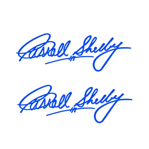 Carroll Shelby Interior & Window Vinyl Decal for Ford Mustang | 2-Piece Sticker - 200000182:175;355:203282824#15cm long-200000182:175;355:203282825#20cm long-200000182:366;355:203282825#20cm long-200000182:175;355:203282823#10cm long-200000182:366;355:203282823#10cm long-  DRIVEN - 9