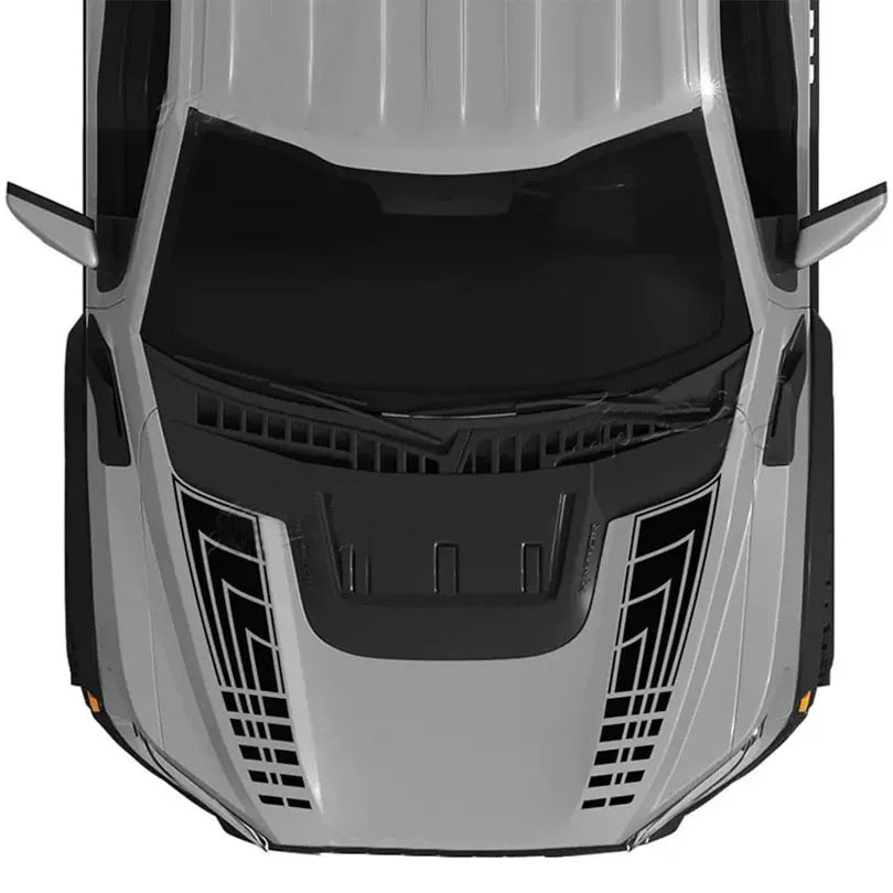 Custom Matte Black Engine Hood Stripe Kit | Front Graphics for Ford Raptor / Mustang - 200000182:200006152#K-200000182:1052#J-200000182:173#G-200000182:366#F-200000182:200013901#I-  DRIVEN - 12