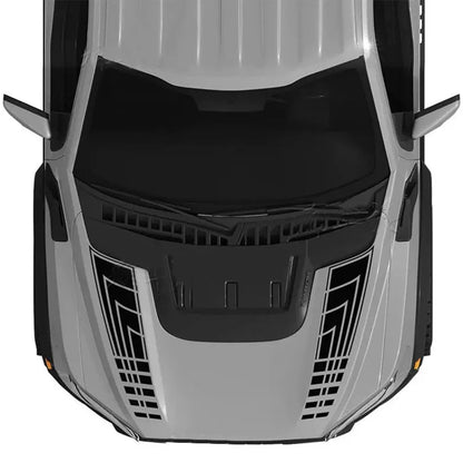Custom Matte Black Engine Hood Stripe Kit | Front Graphics for Ford Raptor / Mustang - 200000182:200006152#K-200000182:1052#J-200000182:173#G-200000182:366#F-200000182:200013901#I-  DRIVEN - 12