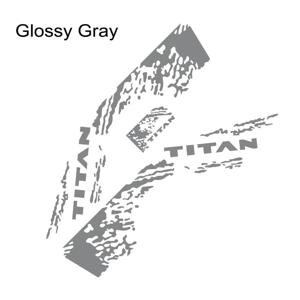 Splash Grunge Body Side Decal for Nissan Titan S / SL / SV / Platinum | 3-Piece Vinyl Truck Graphics - 200000182:350852#Glossy White-200000182:350853#Glossy Gray-200000182:10#Glossy Red-200000182:29#Glossy Orange-200000182:173#Glossy Yellow-  DRIVEN - 14