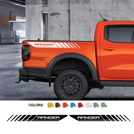 Rear Trunk Side Letter Decal for Ford Ranger Raptor | Vinyl Film Truck Graphic - 200000182:1052#Colorful Laser-  DRIVEN - 1