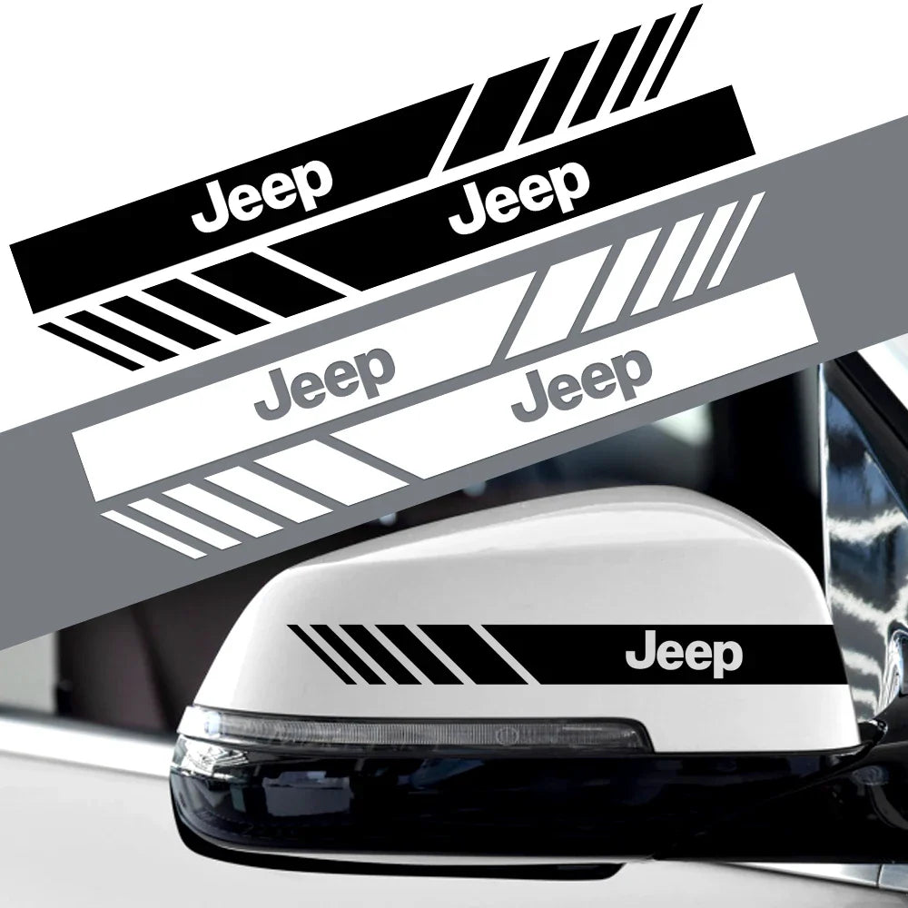 Rearview Mirror & Body Badge Emblem Decal for Jeep Renegade | 2-Piece Vinyl Sticker Set - 14:200004889#black;400005409:3984267#2pcs for Jeep-14:2904#white;400005409:3984267#2pcs for Jeep-  DRIVEN - 1