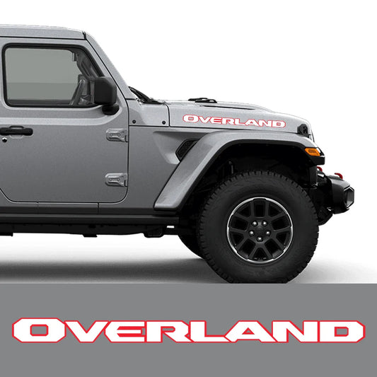 Engine Hood Decal for Jeep Gladiator Overland | Pickup Truck Vinyl Sticker Graphic - 200000182:29#Black Red;5:200000990#60x4.2cm-  DRIVEN - 1