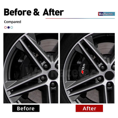 Audi Brake Caliper Decal Set – High-Temp Reflective Vinyl | A3 A4 A5 A6 A7 A8 Q2 Q3 Q5 Q7 Q8 TT TTS S-Line (6 Pcs) - 200000182:771#For TTS;355:203282818#Reflective green-200000182:771#For TTS;355:203282826#Reflective blue-200000182:200004890#For TT;355:203282826#Reflective blue-200000182:200004890#For TT;355:203282825#Reflective yellow-200000182:771#For TTS;355:203282823#Reflective black-  DRIVEN - 6