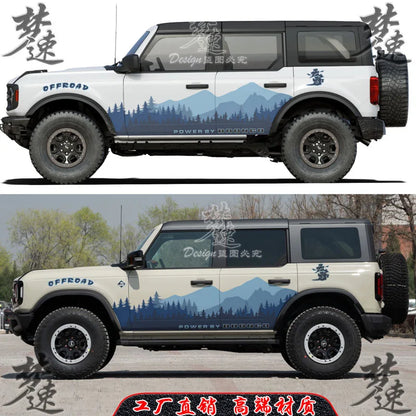 Off-Road Custom Body Exterior Vinyl Decal Kit for Ford Bronco | KK Sport Wrap - 200000182:193#Image Color-  DRIVEN - 1