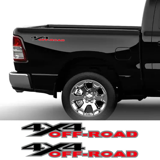 4x4 Off-Road Graphic Decal for Ford F-150 / Silverado / Sierra / RAM / Dmax | 2-Piece Trunk Vinyl Sticker - 200000182:193#4x4 decal-  DRIVEN - 2