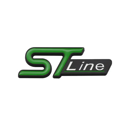 3D Metal ST Line Trunk Badge | Ford Focus / Mondeo / Kuga / Ecosport Emblem - 200000182:350686#Silver Blue;5:361385#7.9 x 2.7cm-200000182:496#Black Blue;5:361385#7.9 x 2.7cm-200000182:173#Silver Yellow;5:361385#7.9 x 2.7cm-200000182:175#Black Yellow;5:361385#7.9 x 2.7cm-200000182:350850#Black Green;5:361385#7.9 x 2.7cm-  DRIVEN - 14