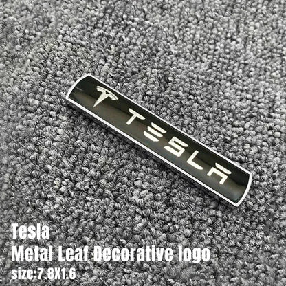 Metal Logo Trunk Modification Emblem for Tesla Model 3 / Y / S / X | Leaf Plate Car Badge - 14:200004890#Tesla labeling 2pcs-  DRIVEN - 4