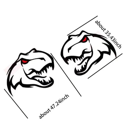 Ferocious Dinosaur Head Body Decal – Large Format Vinyl Sticker for Dodge Challenger & RAM TRX | Both Sides, Black - 200000182:193#Two Sides Black-  DRIVEN - 5