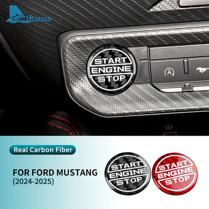 Real Hard Carbon Fiber Interior Trim for Ford Mustang GT (2024-2025) | LHD & RHD - 200000182:504#Black Carbon-200000182:350850#Red Carbon-  DRIVEN - 1
