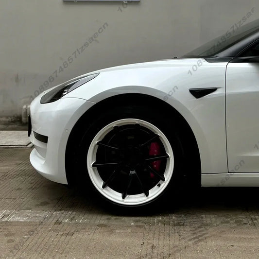 18" Replacement Hub Cap Wheel Covers for Tesla Model 3 (2017–2023) | 4-Piece ABS Set - 14:201452420#Gloss Black-  DRIVEN - 1