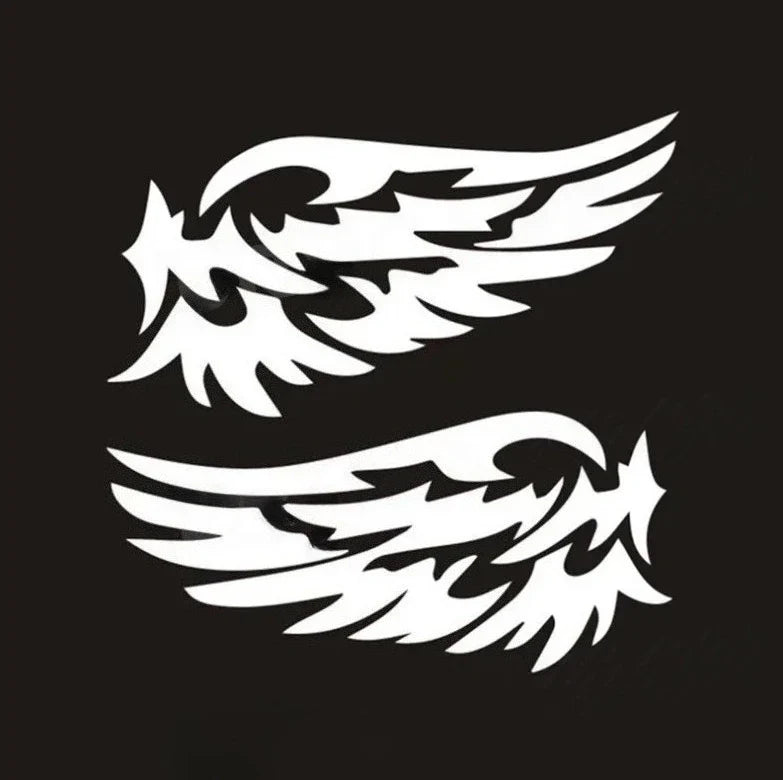 Angel Wings 3D Reflective Car Decal | 2-Piece Waterproof Vinyl Sticker for Cars & Motorcycles - 200000182:10#Colorful-200000182:193-200000182:29-  DRIVEN - 6