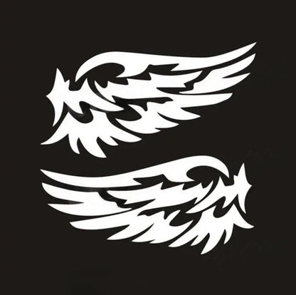 Angel Wings 3D Reflective Car Decal | 2-Piece Waterproof Vinyl Sticker for Cars & Motorcycles - 200000182:10#Colorful-200000182:193-200000182:29-  DRIVEN - 6
