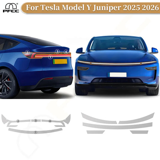 Precut PPF for Tesla Model Y Juniper (2025–2026) | TPU Headlight, Tail Light & Pillar Protection - 200000182:193#Rearview Film;355:203282823#2025 2026;5:200000990#For Model Y Juniper-  DRIVEN - 1
