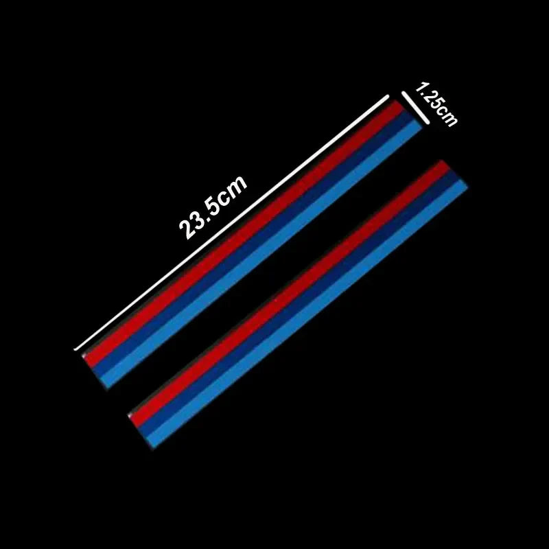 Tricolor Stripe Side Mirror & Body Decal | 2-Piece Waterproof Vinyl Sticker - 14:200004889#1SET-  DRIVEN - 6
