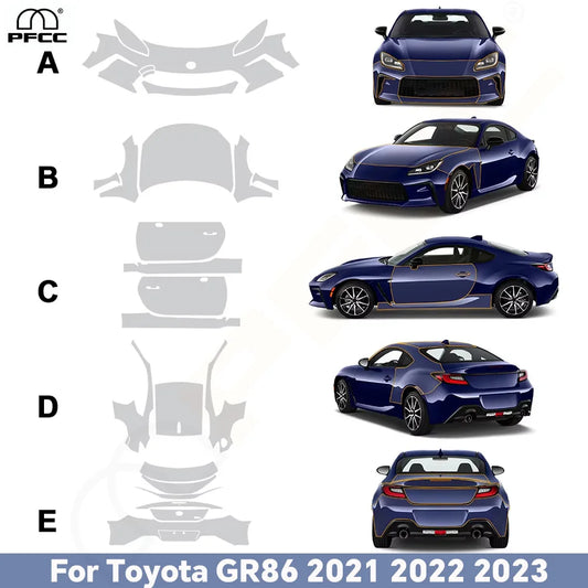 Precut PPF for Toyota GR86 (2021–2025) | TPU Paint Protection Film Clear Bra - 200000182:175#Whole Set;5:200000990#Clear Film-  DRIVEN - 2