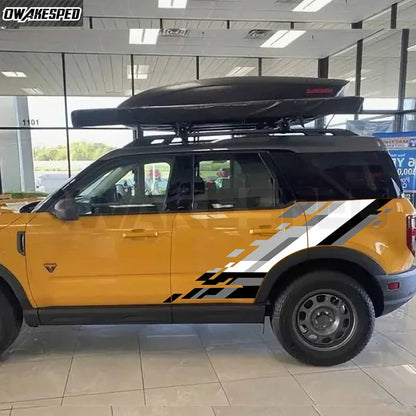 Racing Sport Body Side Decal for Ford Bronco & SUV Hardcore / Raptor Style | Vinyl Wrap Sticker - 200000182:193#G-D G-S-W-200000182:29#G-D G-L G-S-200000182:691#R-S-W-200000182:10#G-D G-S-200000182:350852#DIY color-  DRIVEN - 5