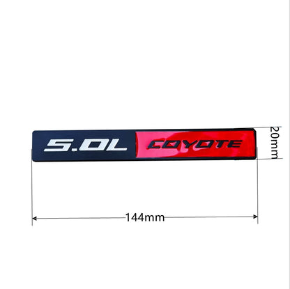 5.0L COYOTE Metal Badge | Trunk & Fender Emblem Sticker for Ford Mustang - 200000182:193#A-200000182:29#B-200000182:691#C-200000182:10#D-  DRIVEN - 6