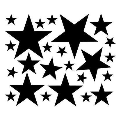 Star Pattern Car Decals | 24-Piece Waterproof Auto Tuning Vinyl Sticker Set for Bumper & Window - 200000182:175#Reflecti-200000182:29-200000182:10-200000182:193-  DRIVEN - 6