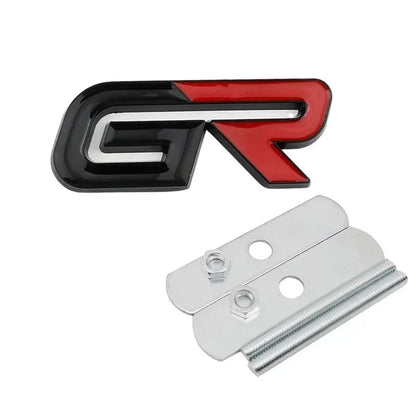 GR Logo Front Grille Emblem Sticker for Toyota Land Cruiser / Yaris / Camry / Vios | Gazoo Racing Badge