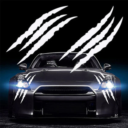 Ghost Claw Hood Vinyl Sticker | Creative Reflective Modification Decal for Cars - 200000182:29#Lights eyebrow White-200000182:193#Lights eyebrow Black-200000182:10#Lights eyebrow blue-200000182:691#Lights eyebrow Red-200000182:366#Lights hood Black-  DRIVEN - 14