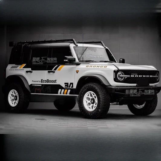 Personalized Full-Body Exterior Vinyl Decal Kit for Ford Bronco | Custom KK Fashion Wrap - 200000182:193#L R-  DRIVEN - 1