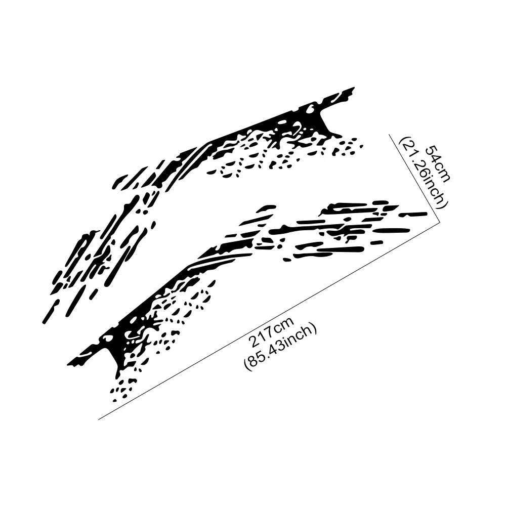 Side Bed Mud Splash Decal Kit for Ford Raptor SVT / F-150 | Vinyl Sticker Graphic