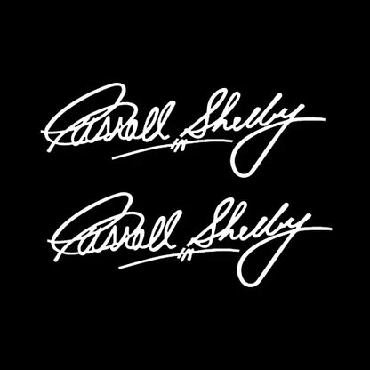 Carroll Shelby Interior & Window Vinyl Decal for Ford Mustang | 2-Piece Sticker - 200000182:175;355:203282824#15cm long-200000182:175;355:203282825#20cm long-200000182:366;355:203282825#20cm long-200000182:175;355:203282823#10cm long-200000182:366;355:203282823#10cm long-  DRIVEN - 7