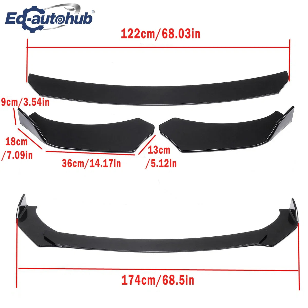 Front Bumper Lip Splitter Spoiler for Dodge Charger R/T / SRT / SXT (2015–2022) | Performance Style
