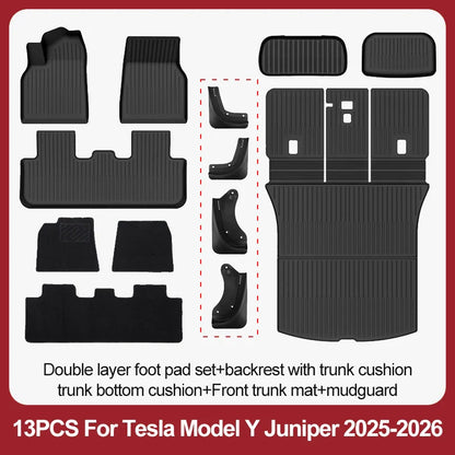TPE Floor Mats & Luggage Mat for Tesla Model Y Juniper Premium / Performance (2025+) | All-Weather Set - 200000182:29#3PCS floor mats-200000182:10#6PCS sets-200000182:350852#5PCS sets-200000182:366#5PCS sets-200000182:175#7PCS sets-  DRIVEN - 20