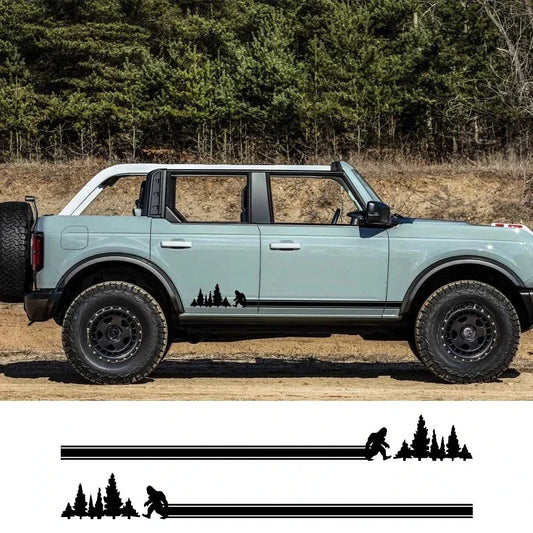 Bigfoot Side Stripe Decal for Ford Bronco (2021–2024) | Waterproof Off-Road Vinyl Graphics - 200000182:350852#Matt Black-  DRIVEN - 2